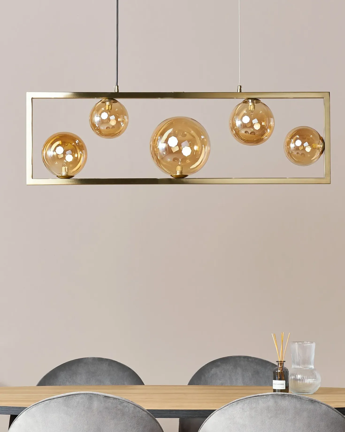 Lampadario GEEHI Metallo Ottone