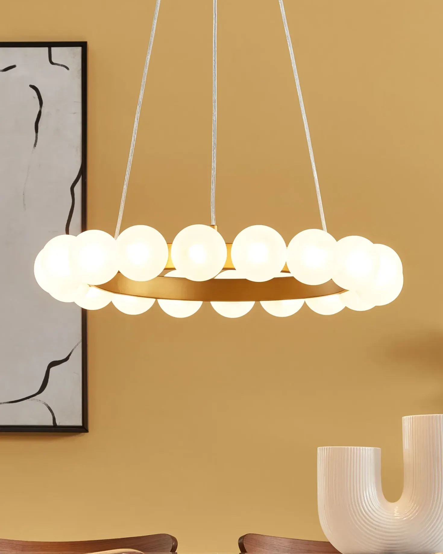 Lampadario GEORGES Metallo Oro