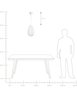 Lampadario GERA Tessuto Bianco
