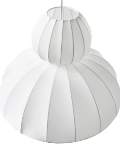 Lampadario GOELETTE Finta seta Bianco