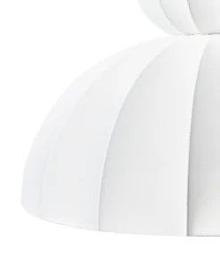 Lampadario GOELETTE Finta seta Bianco