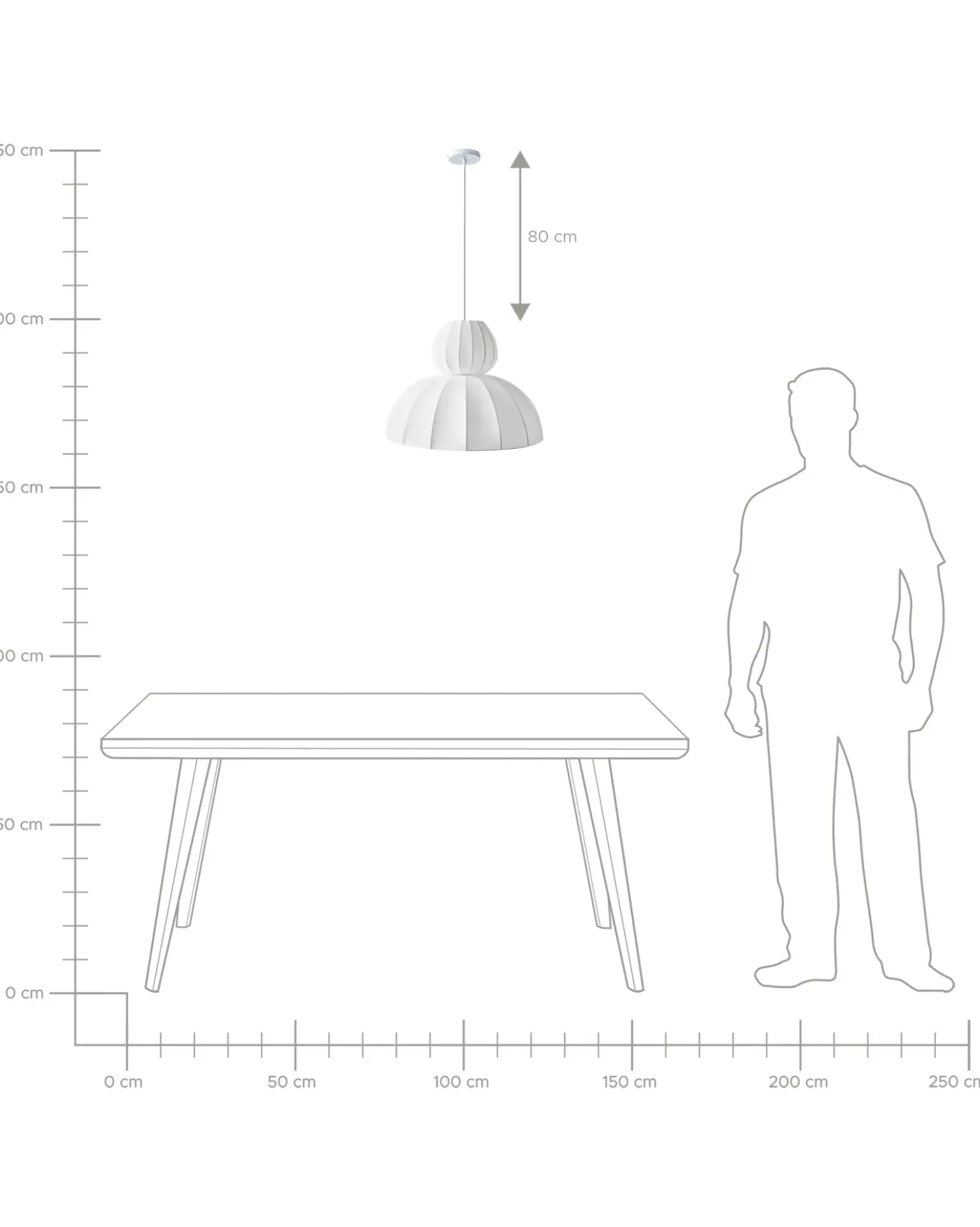 Lampadario GOELETTE Finta seta Bianco