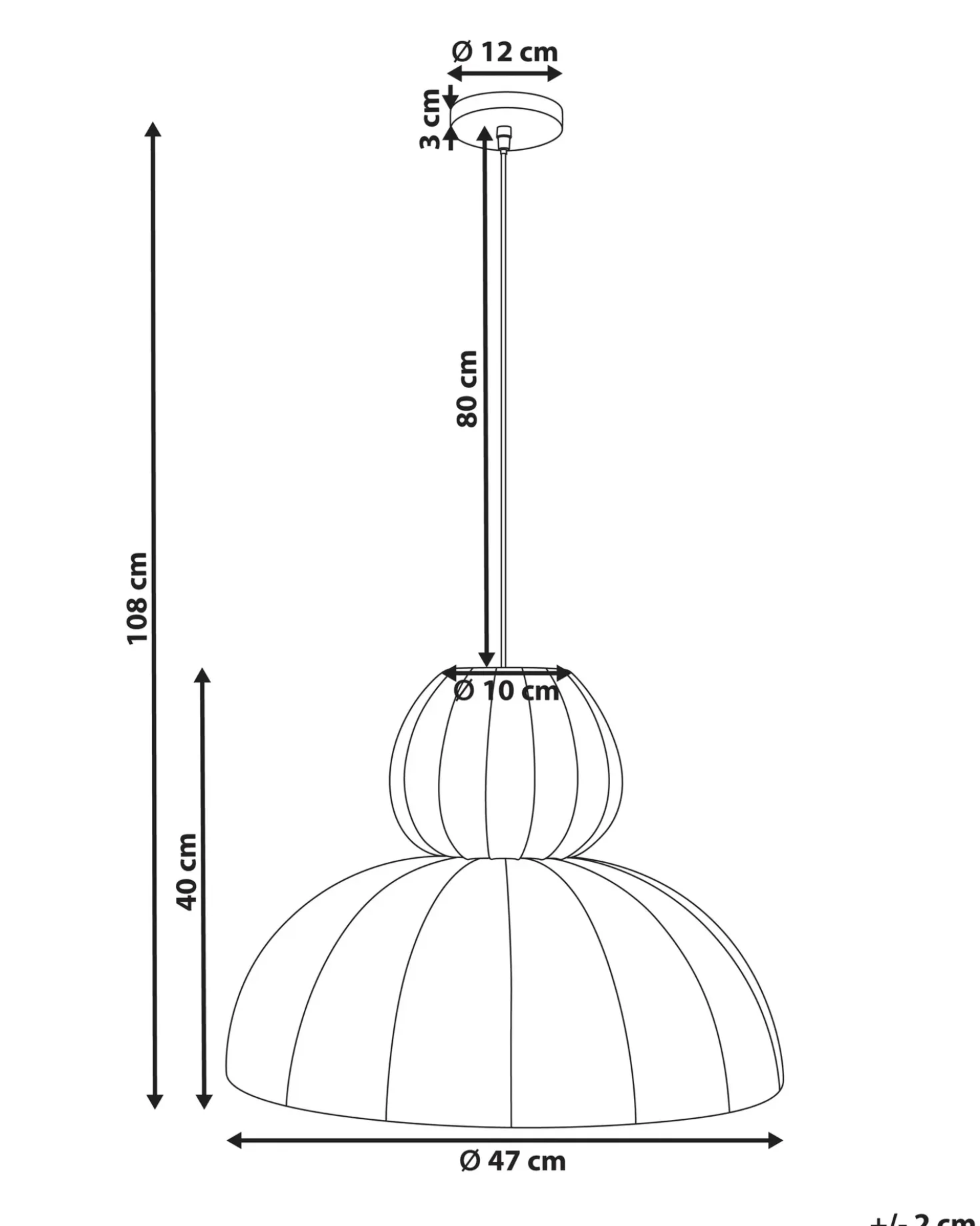 Lampadario GOELETTE Finta seta Bianco