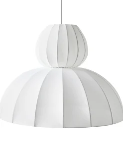 Lampadario GOELETTE Finta seta Bianco