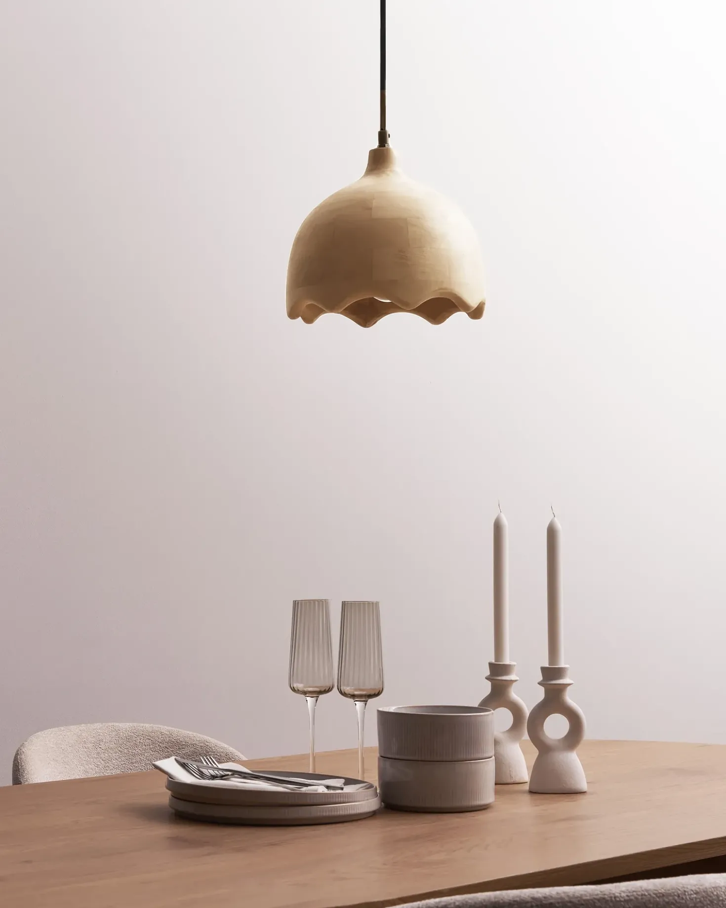 Lampadario GOMATI Legno di mango Marrone chiaro
