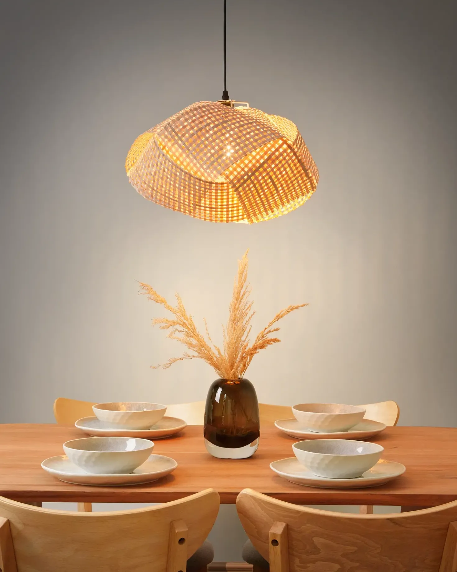 Lampadario HALIL Bambù Beige