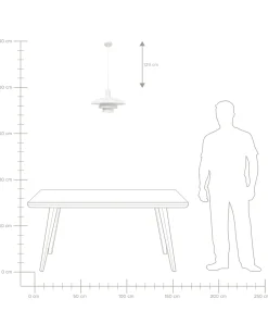 Lampadario HILBA Metallo Bianco