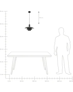 Lampadario HILBA Metallo Nero
