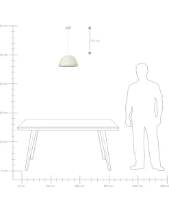 Lampadario JOKU Metallo Beige chiaro