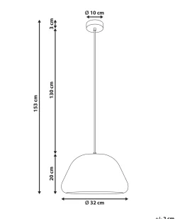 Lampadario JOKU Metallo Rosso