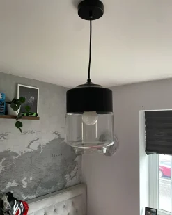 Lampadario JURUA Vetro Nero