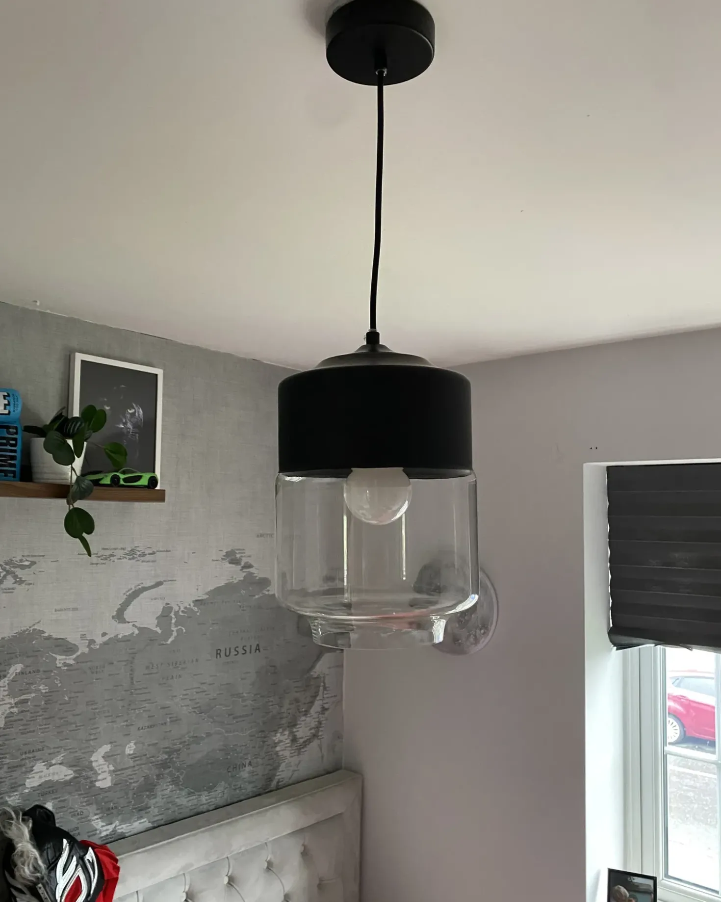 Lampadario JURUA Vetro Nero