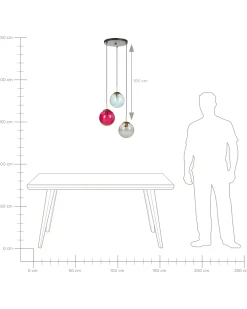 Lampadario KANGAROO Metallo Multicolore