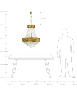 Lampadario KARSA Cristallo Oro