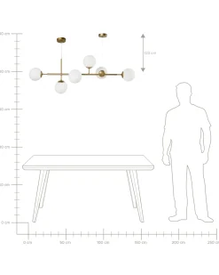 Lampadario KASARI Metallo Oro