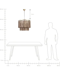 Lampadario KAVERI Legno di mango Marrone
