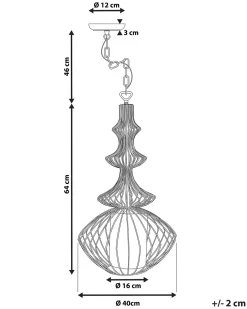 Lampadario KOLVA Metallo Nero