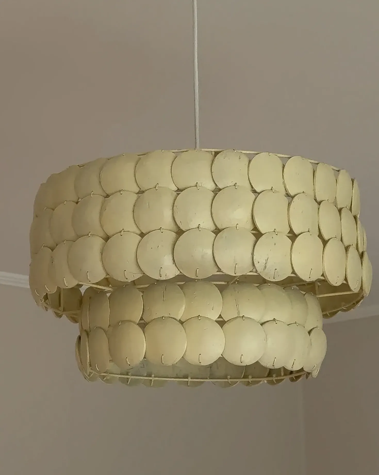 Lampadario KOTMALE Guscio di cocco Beige chiaro