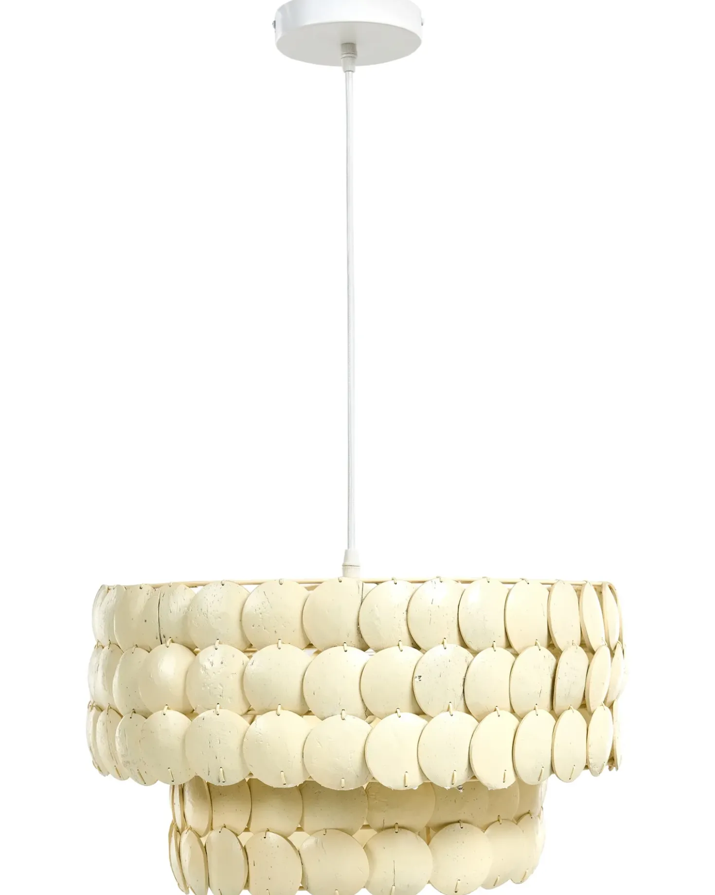 Lampadario KOTMALE Guscio di cocco Beige chiaro
