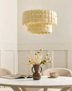 Lampadario KOTMALE Guscio di cocco Beige chiaro