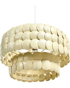 Lampadario KOTMALE Guscio di cocco Beige chiaro