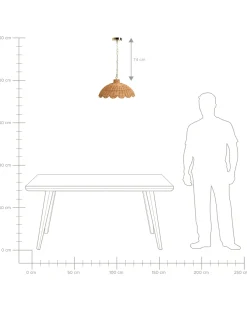 Lampadario KUKULE Rattan Naturale