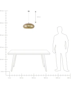 Lampadario LIMNATIS Metallo Oro