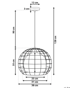 Lampadario LIRI Metallo Rame