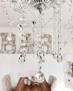 Lampadario LOCONE Cristallo Argento