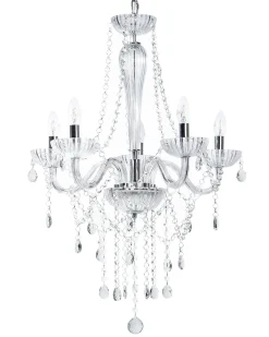 Lampadario LOCONE Cristallo Argento