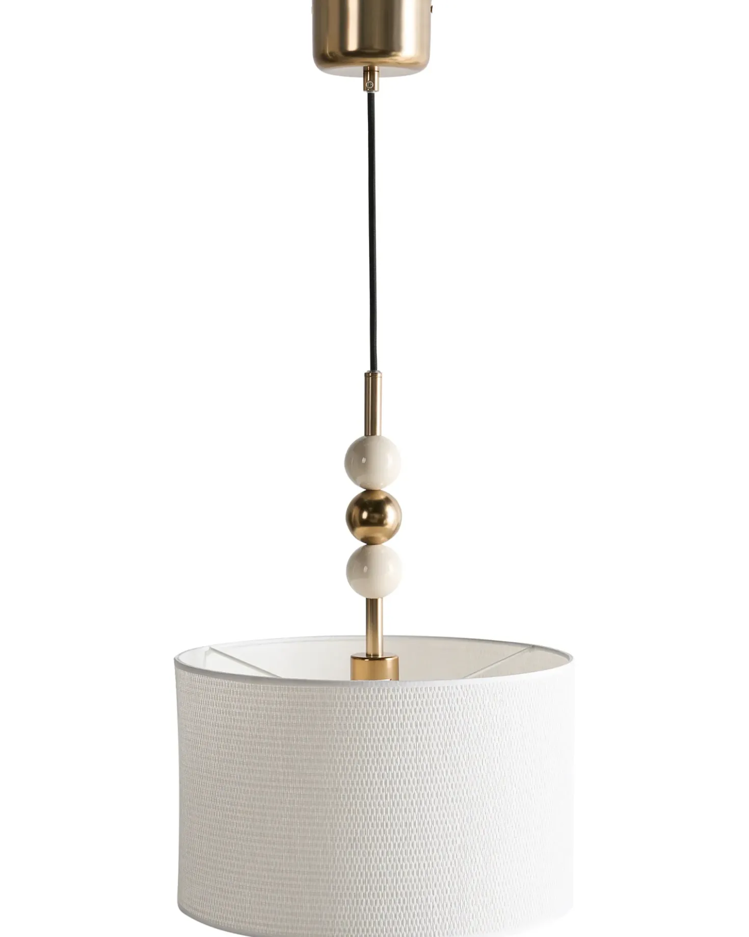 Lampadario LOKY Metallo Ottone/Beige