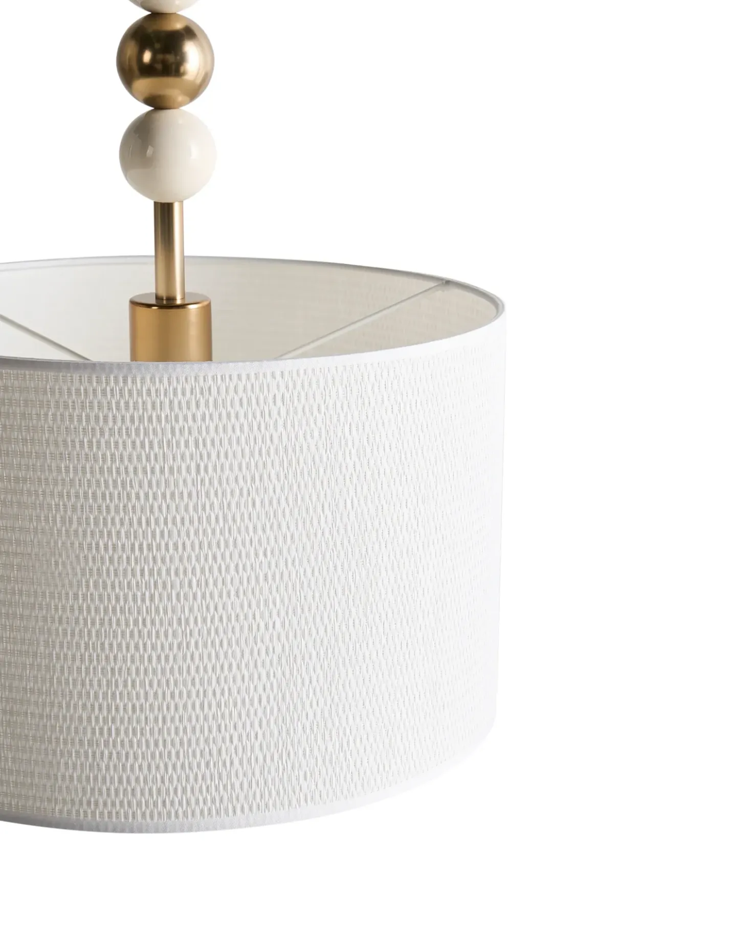 Lampadario LOKY Metallo Ottone/Beige