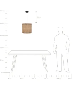 Lampadario LUAPULA Corda di carta Naturale