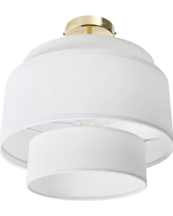 Lampadario LUKAGO Lino Bianco sporco