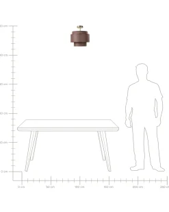Lampadario LUKAGO Lino Marrone