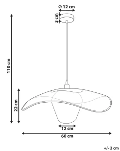 Lampadario LUNGA Metallo Nero