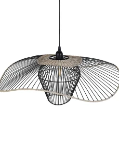 Lampadario LUNGA Metallo Nero