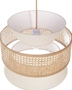 Lampadario LUYANO Rattan Beige