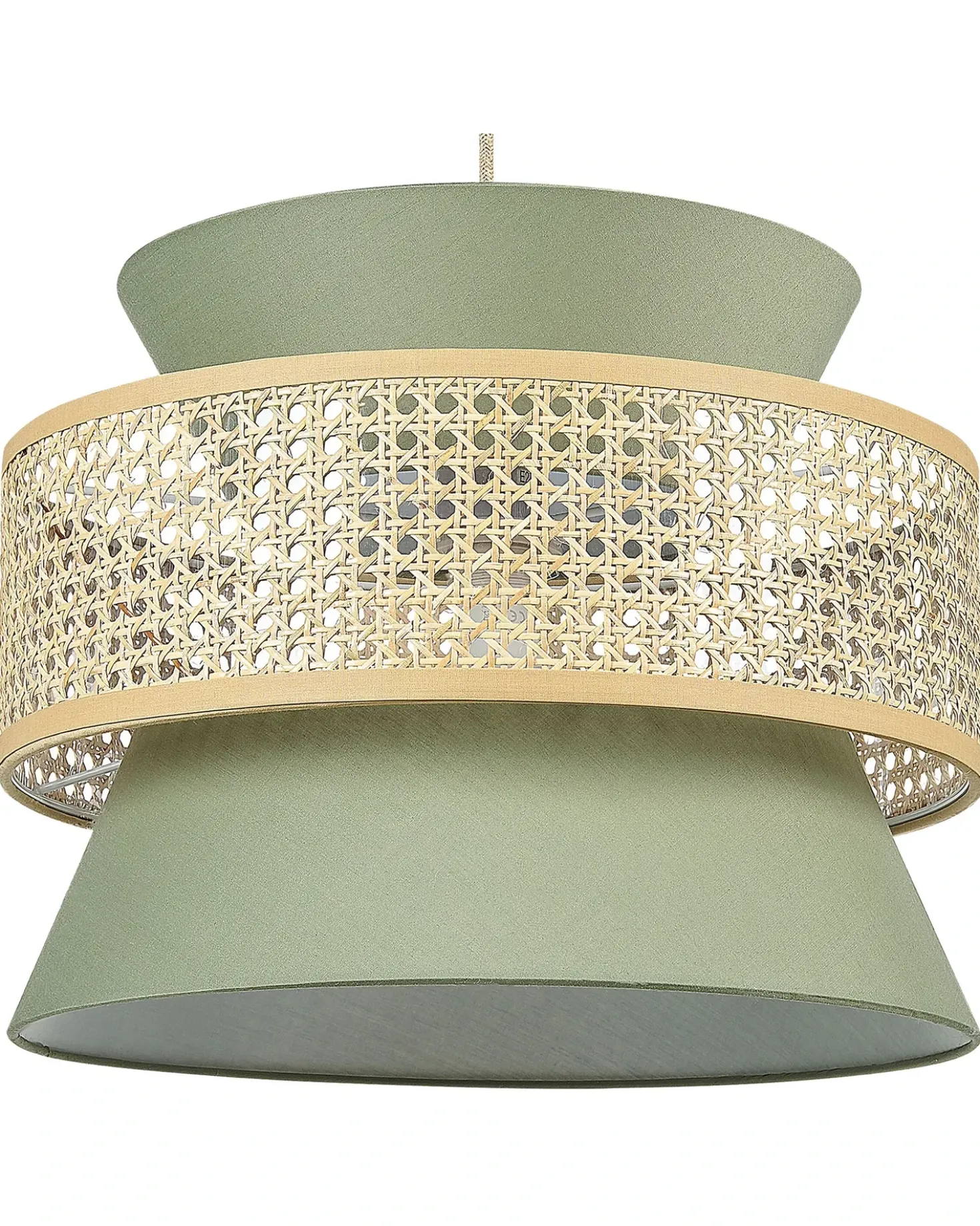 Lampadario LUYANO Rattan Verde chiaro