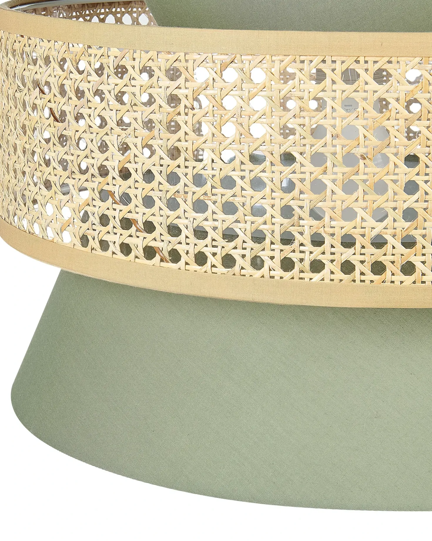 Lampadario LUYANO Rattan Verde chiaro