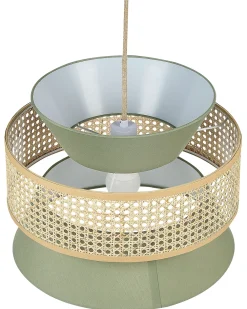 Lampadario LUYANO Rattan Verde chiaro