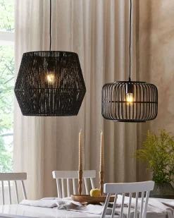 Lampadario MACHEKE Bambù Nero