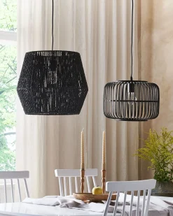 Lampadario MACHEKE Bambù Nero