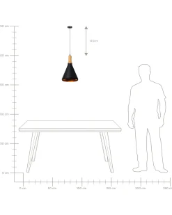 Lampadario MACKENZIE Metallo Nero