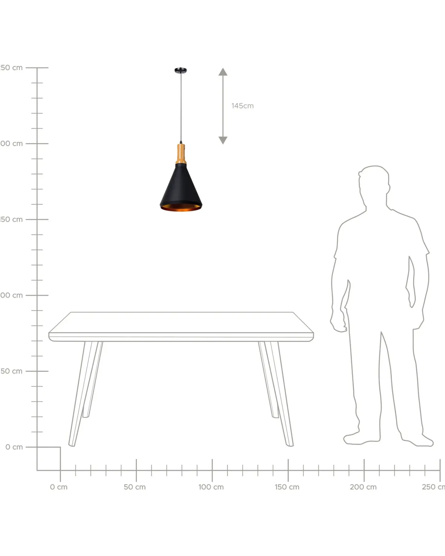 Lampadario MACKENZIE Metallo Nero
