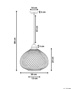 Lampadario MADON Vetro Oro