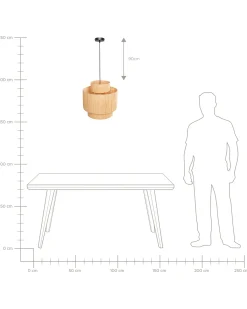 Lampadario MAGECH Vimini Naturale