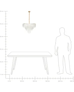 Lampadario MAHAICA Vetro Ottone