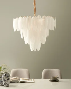 Lampadario MAHAICA Vetro Ottone