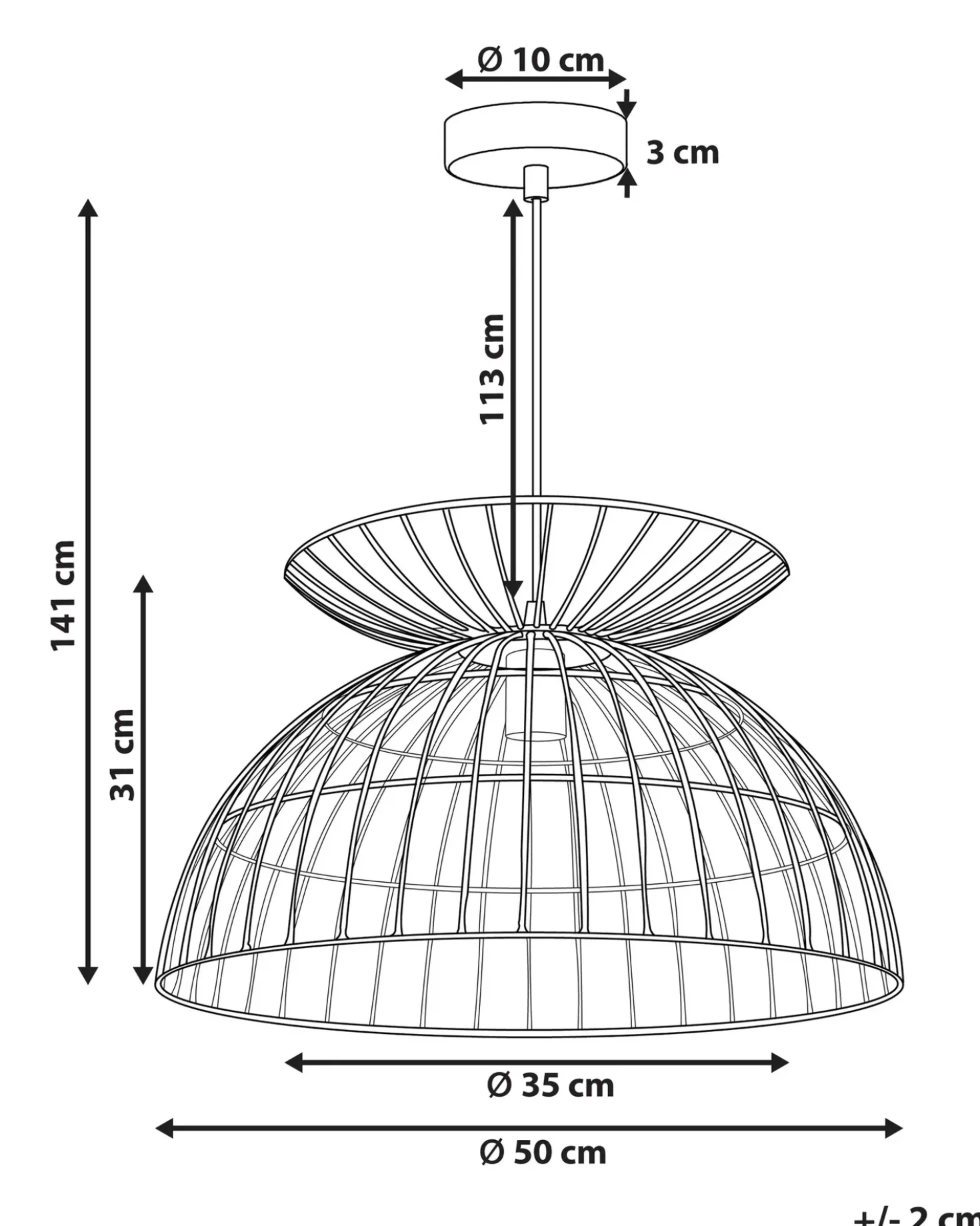 Lampadario MAHANADI Metallo Ottone